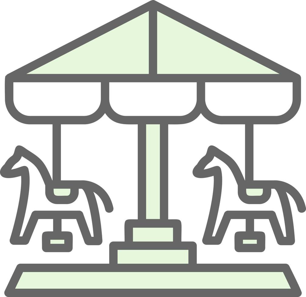 Merry Go Round Vector Icon Design