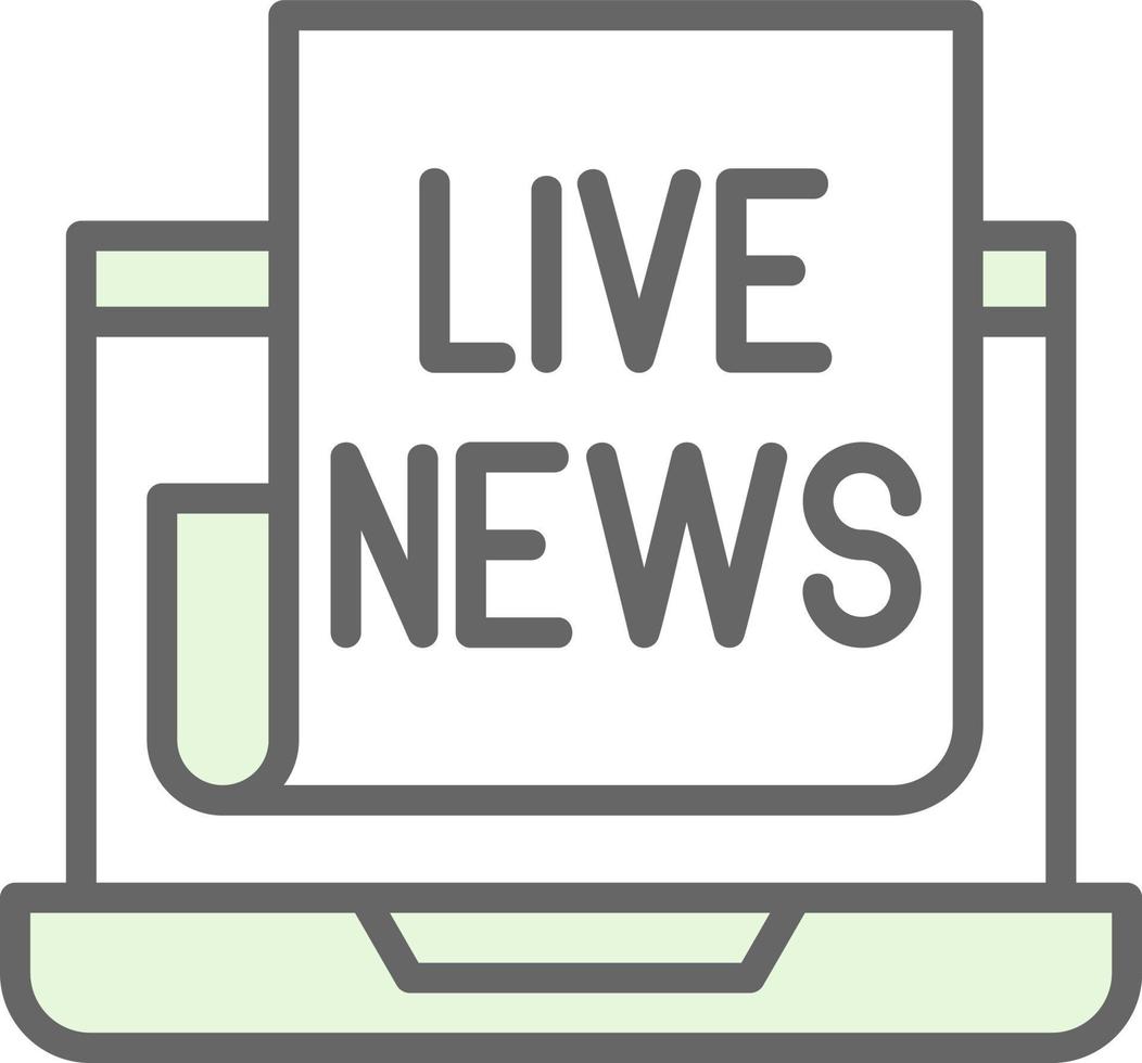 Live News Vector Icon Design