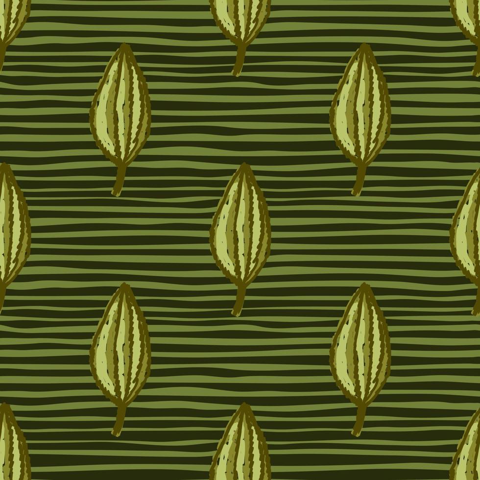 Freehand tropical palm leaves seamless pattern. Hand drawn exotic botanical texture. Sketch jungle leaf seamless wallpaper. vector