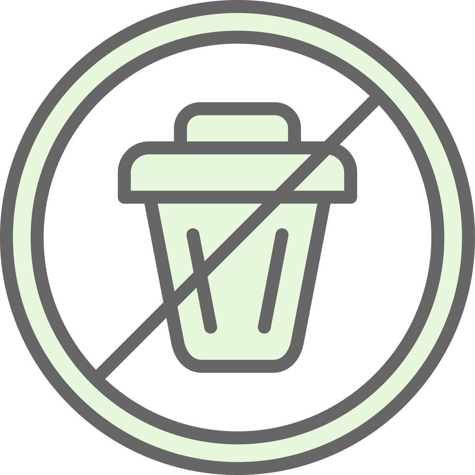 No Littering Vector Icon Design