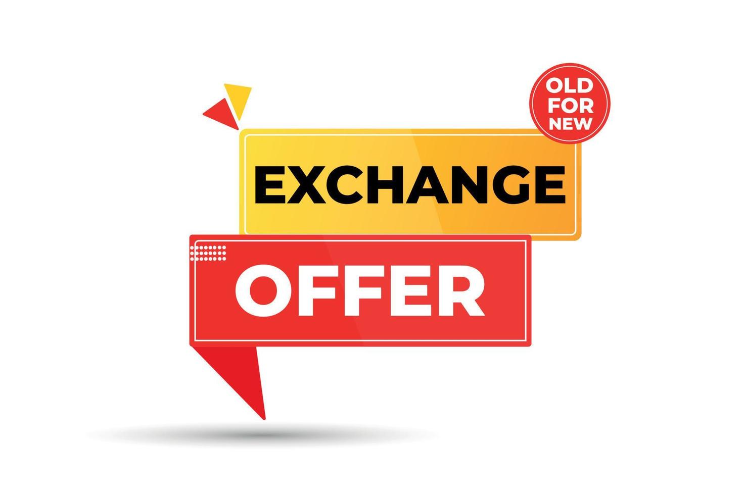 Exchange offer old product for new design for business promotion vector