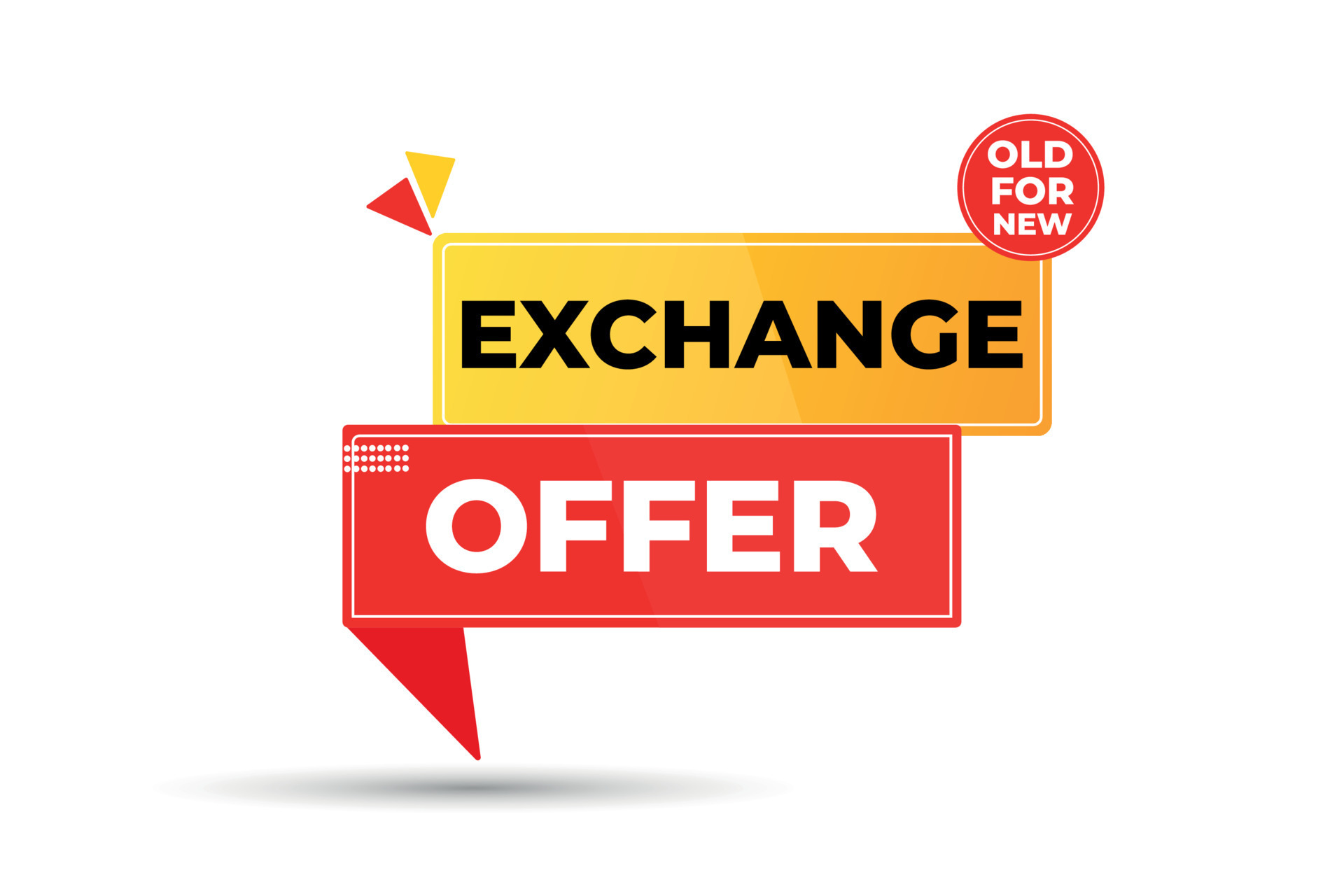 Exchange offer old product for new design for business promotion