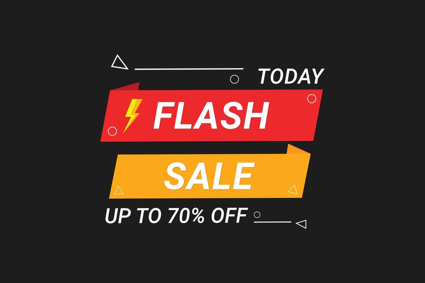 Special offer flash sale discount banner design. vector