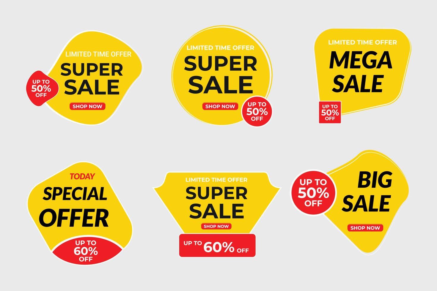 Discount Sale label vector element design.