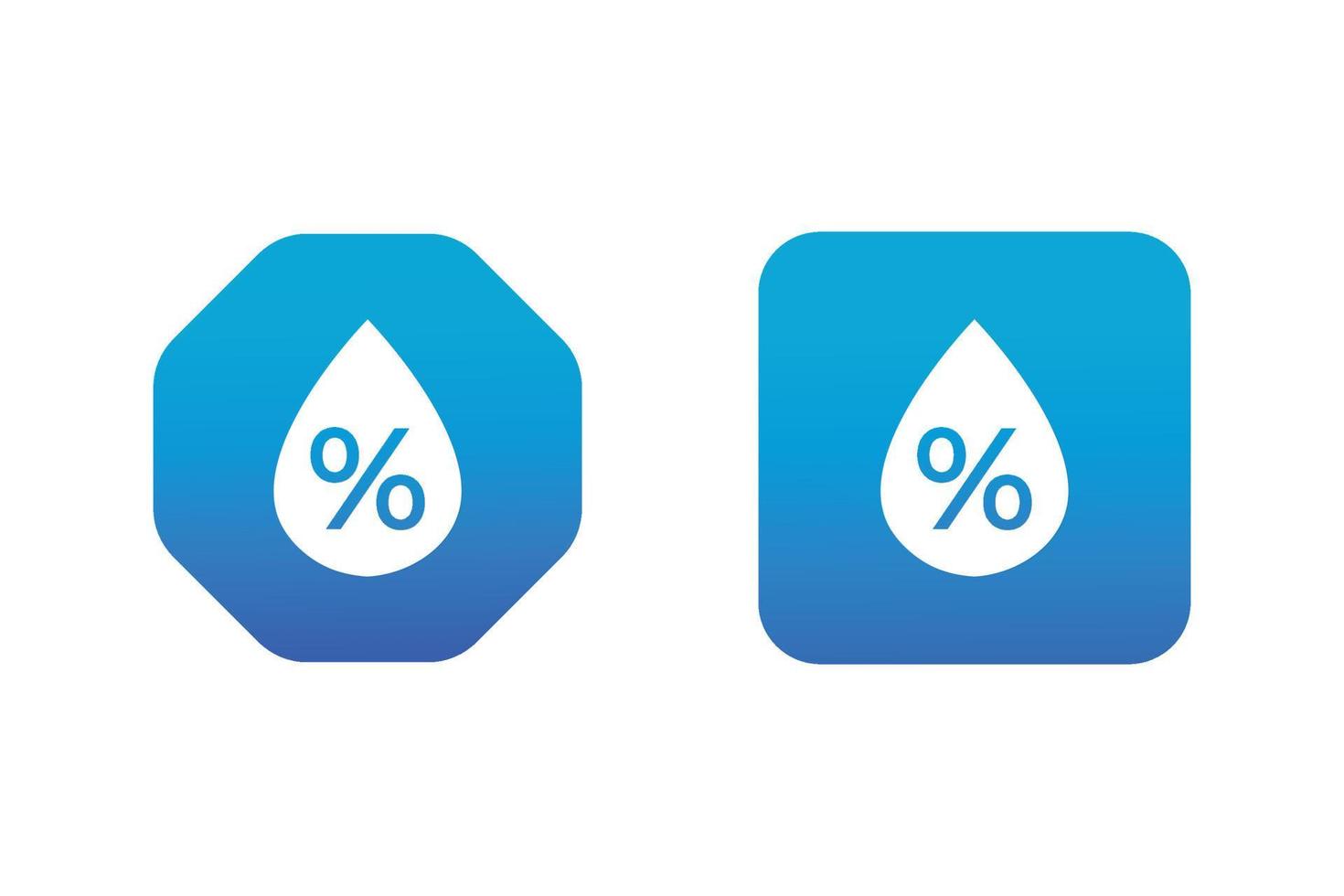 Drop or Humidity icon with percent vector illustration