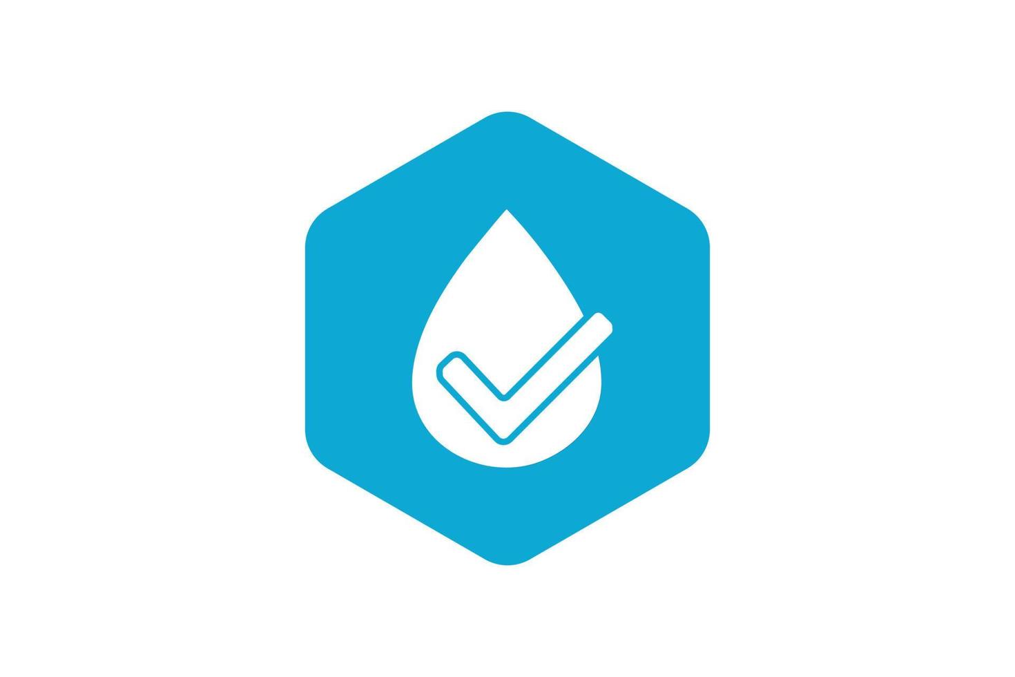 Water drop and check mark vector illustration