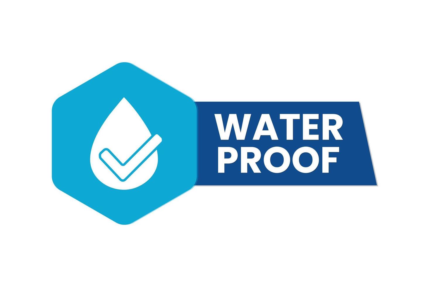 Water proof on dust with flat check mark vector