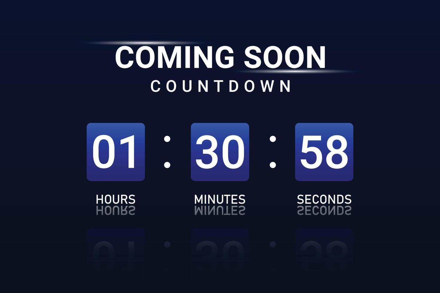 Coming Soon time Countdown banner design. vector