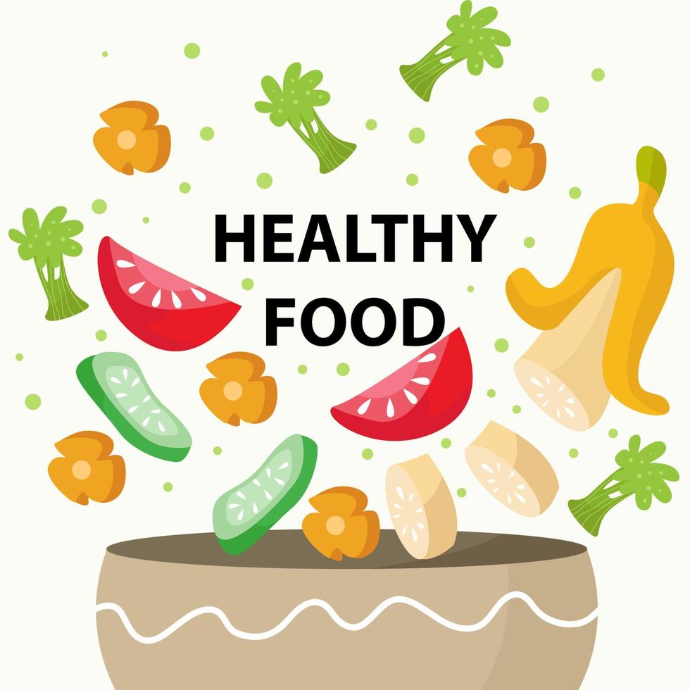 Background of a Healthy Food Doodle vector