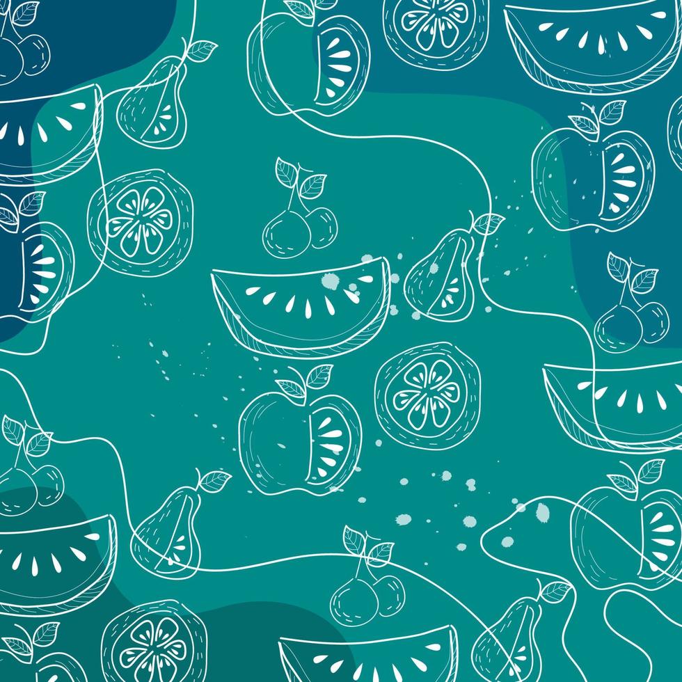 Background of a Healthy Food Doodle vector