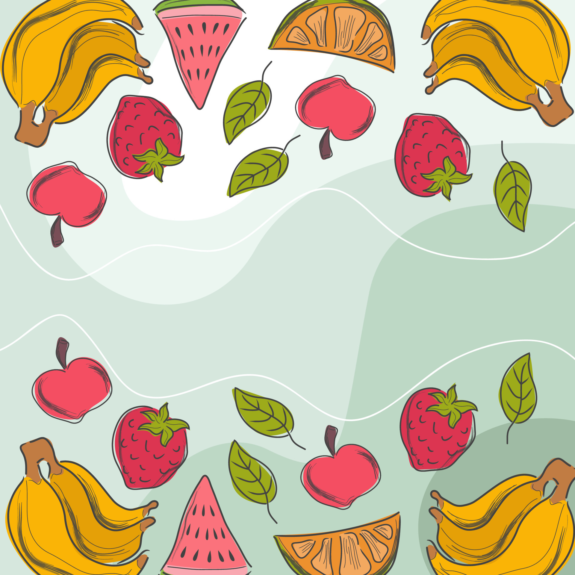 Background of a Healthy Food Doodle 16919985 Vector Art at Vecteezy