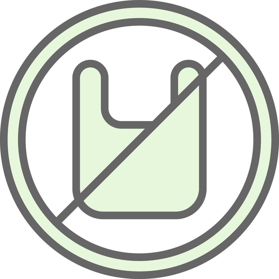 No Plastic Bags Vector Icon Design