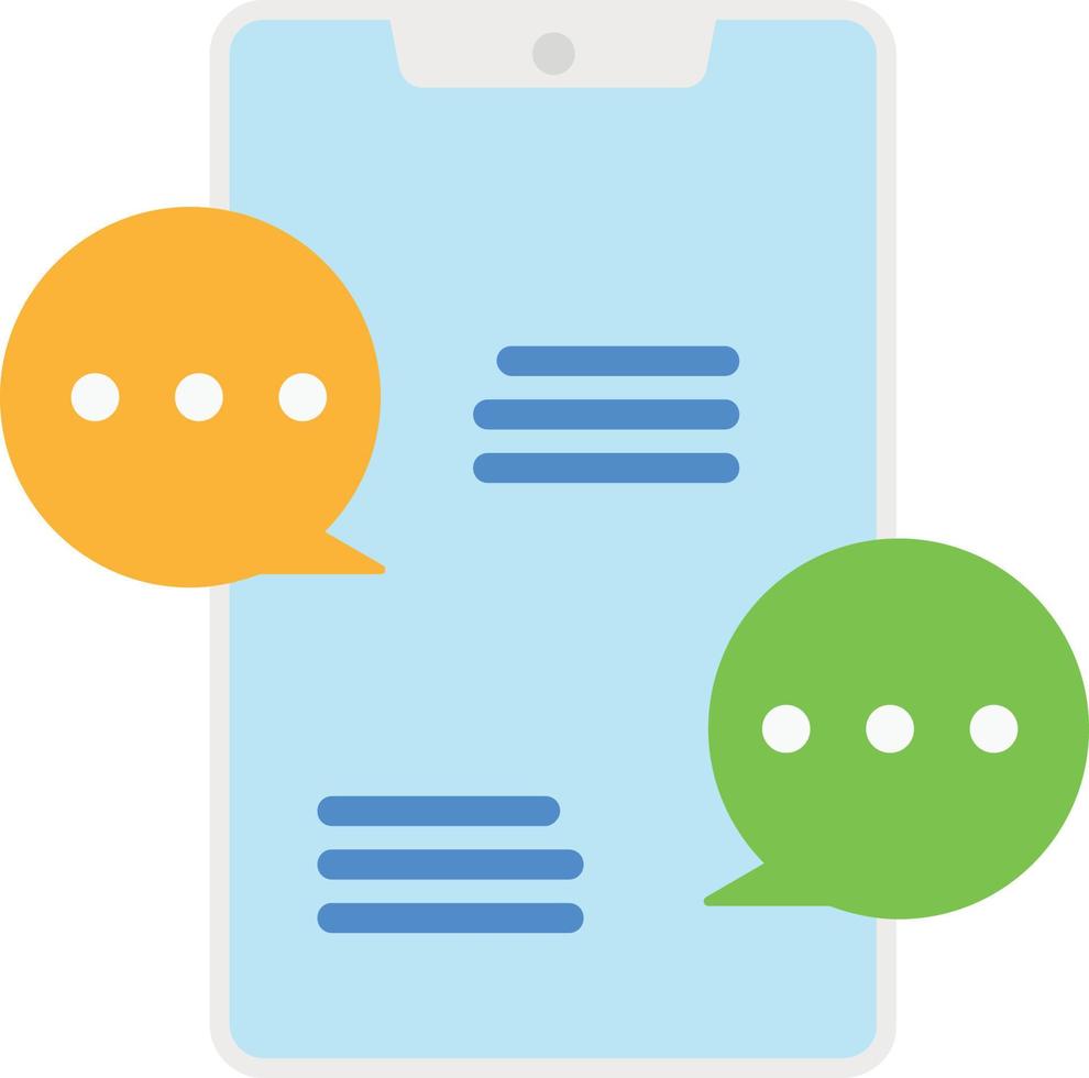 chatting apps phone vector flat illustration