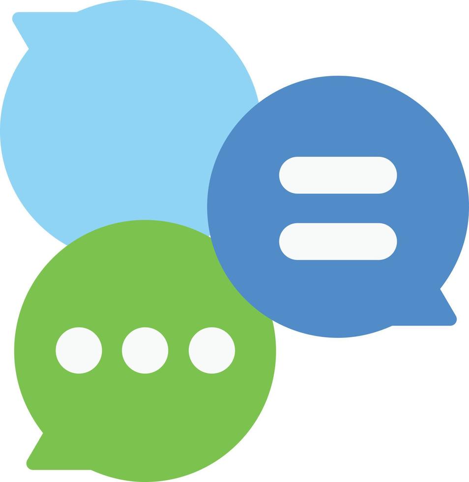 group chat conversation vector flat illustration