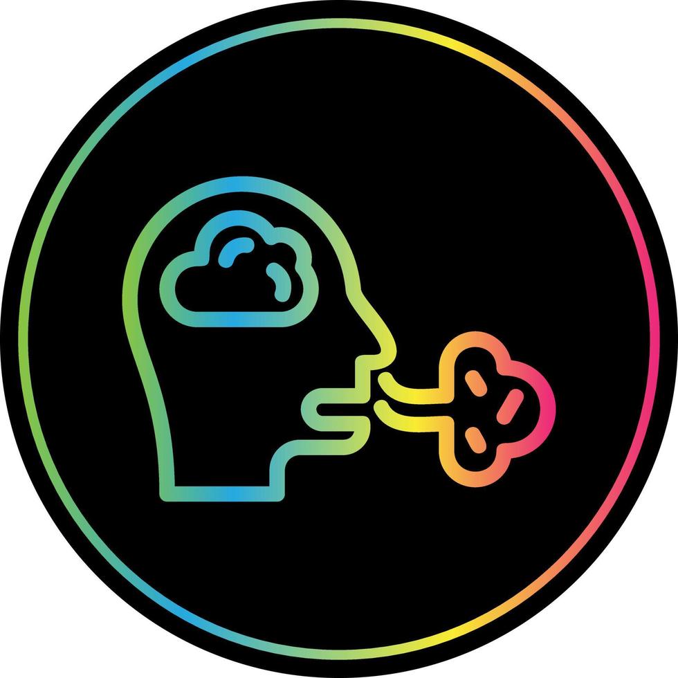 Inhale Vector Icon Design