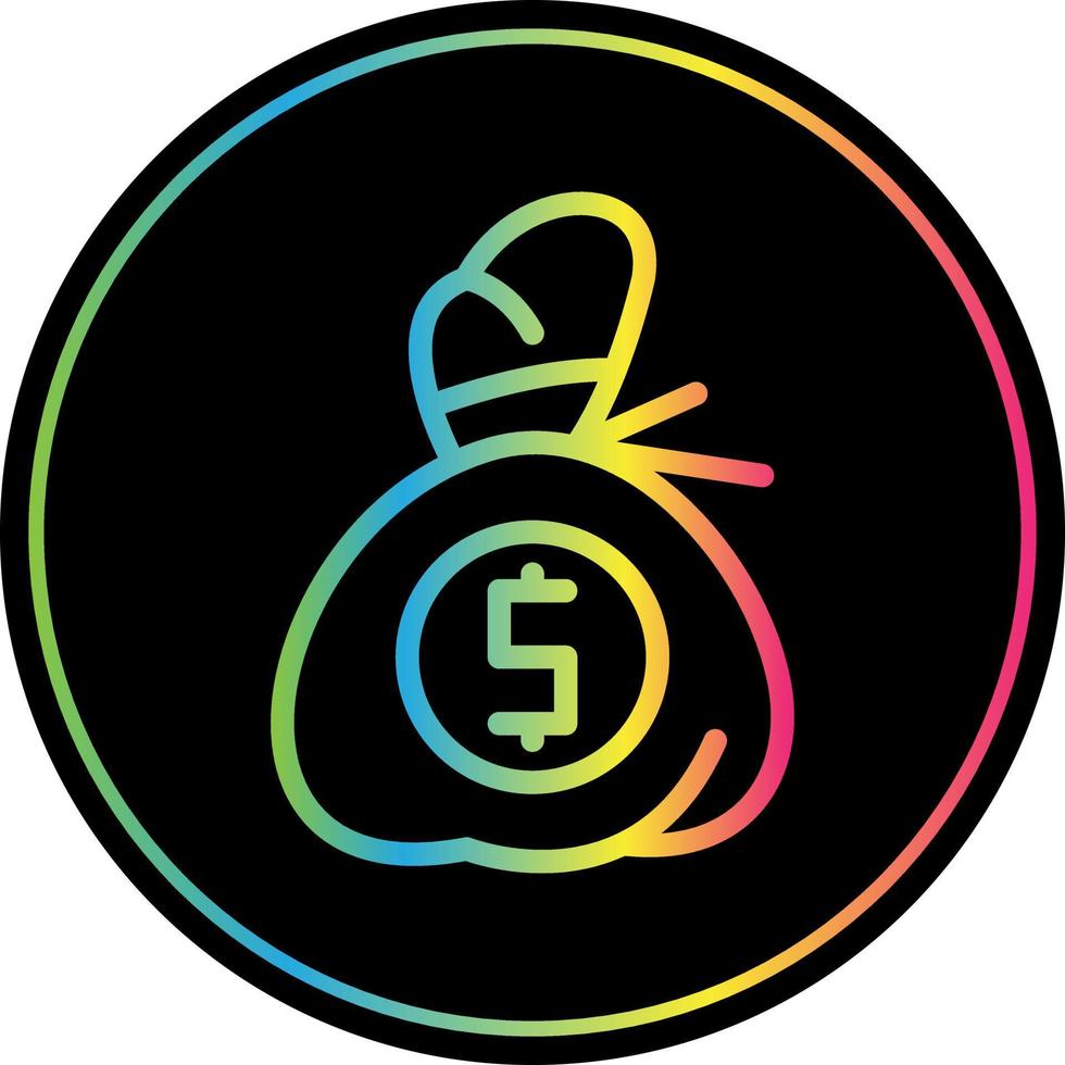 Money Bag Vector Icon Design