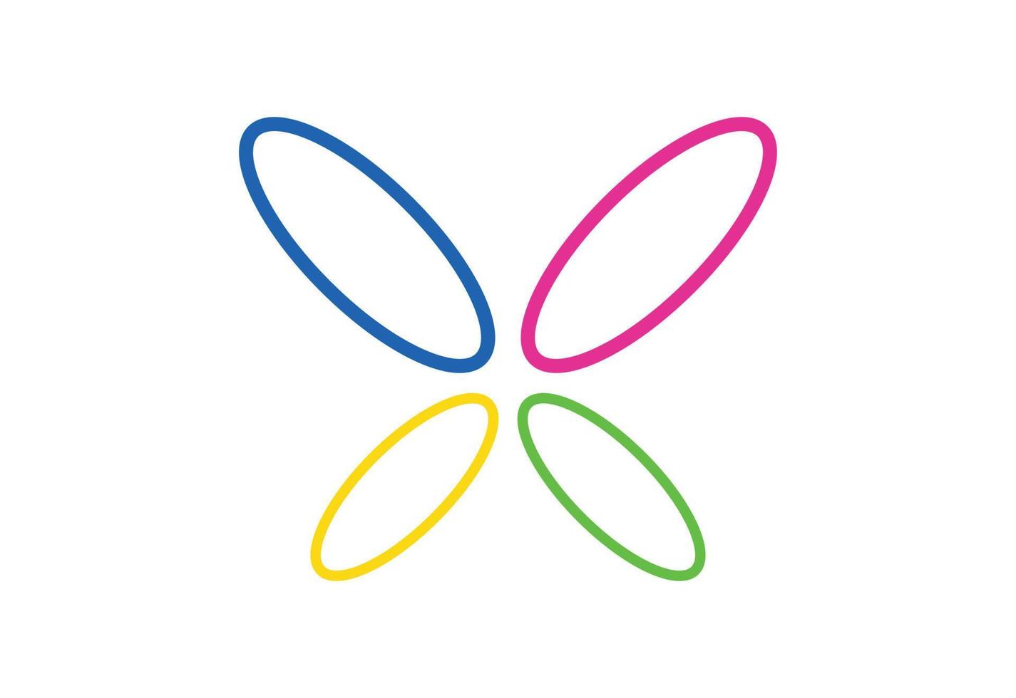 diseño de logotipo de mariposa, ilustración vectorial vector