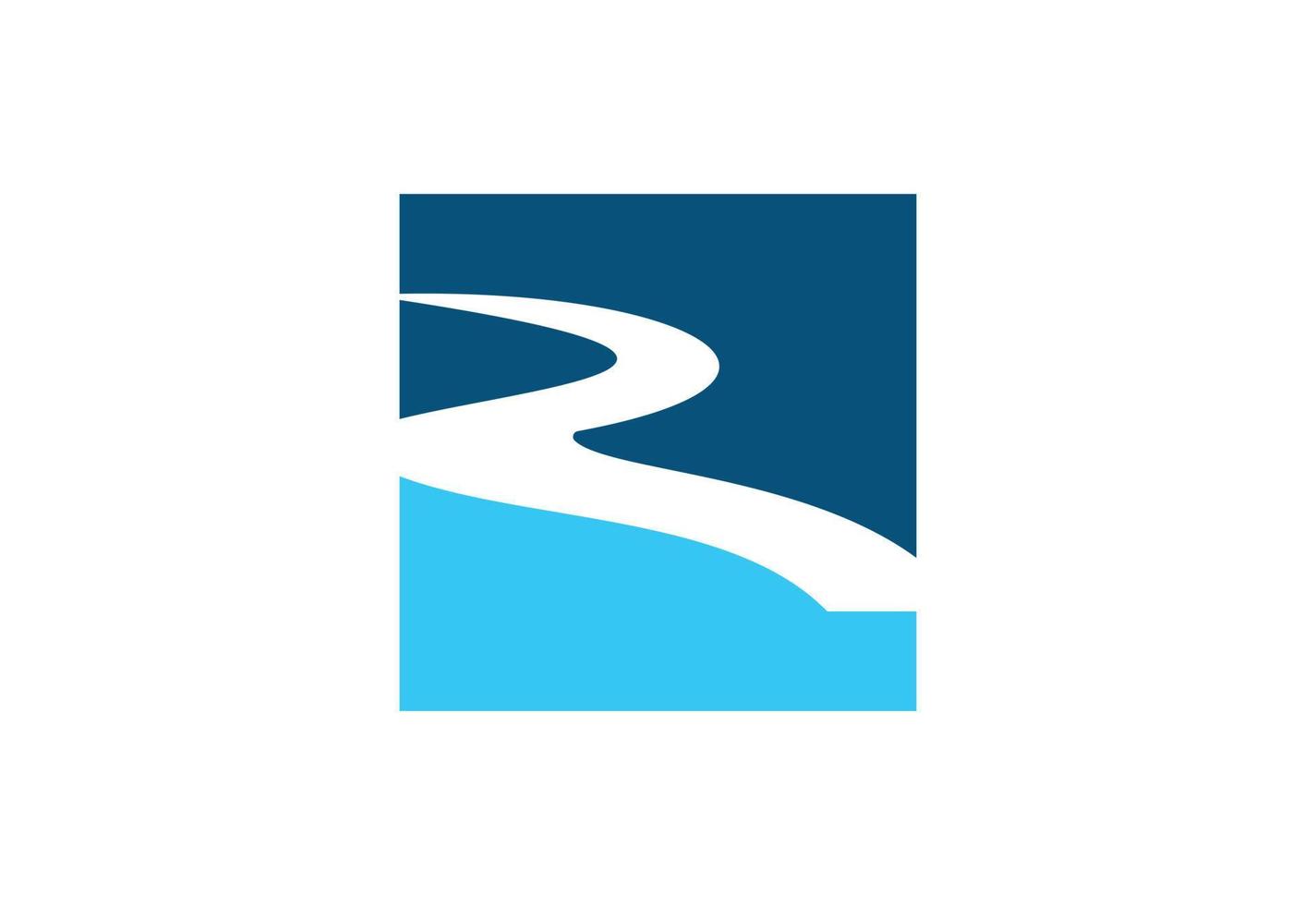 diseño del logotipo de River Creek, concepto de diseño vectorial vector