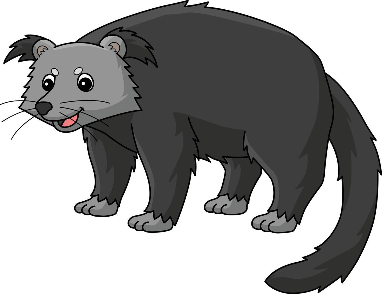 binturong animal dibujos animados color clipart vector