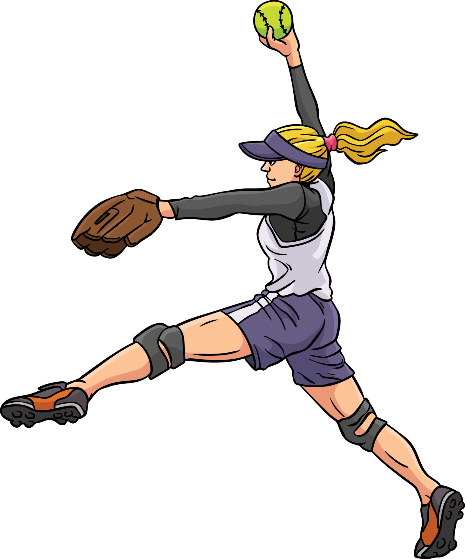 pitching softball clipart images