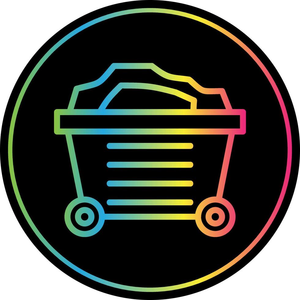 Mining Cart Vector Icon Design