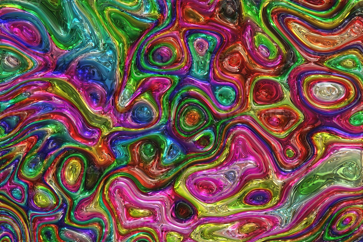 Abstract 3D Glossy Background,Abstract Multicolor texture,Colorful Wavy Liquid Background,3D Illustration,Modern Background Illustration photo