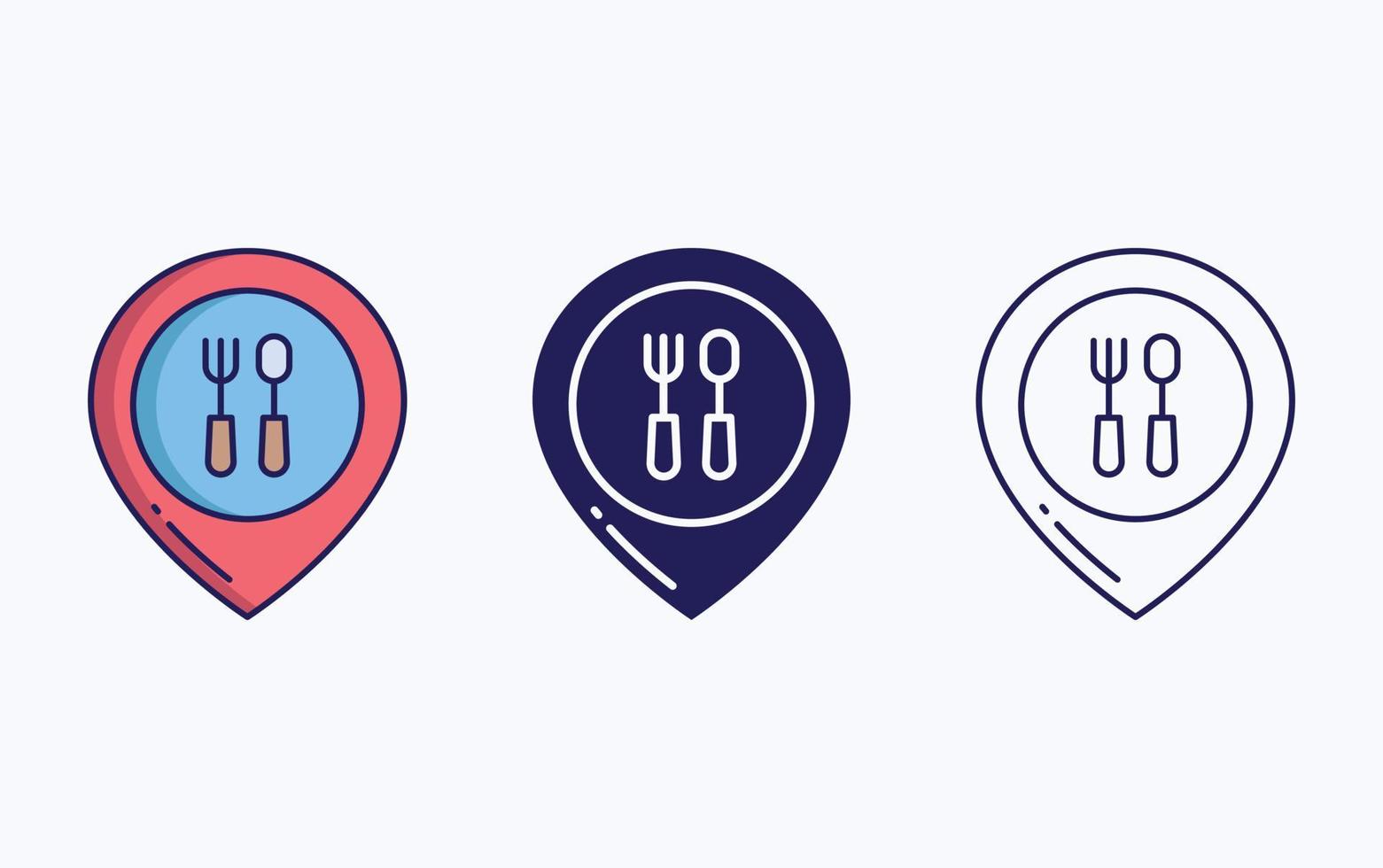 Restaurant Place, food location illustration vector icon