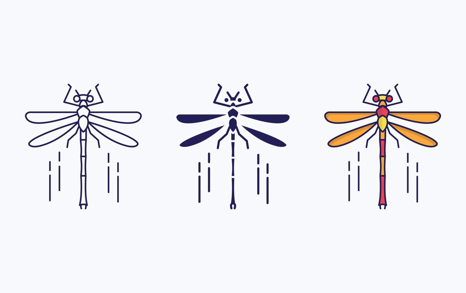 Dragonflies vector illustration icon