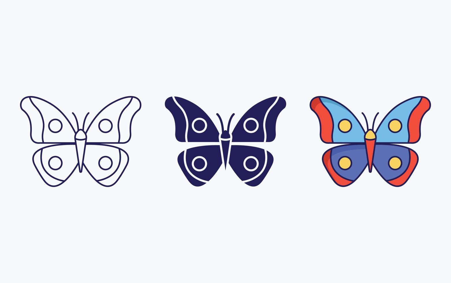 Butterfly bug vector illustration icon