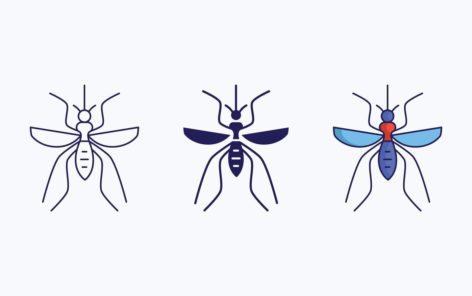 little fly bug vector illustration icon