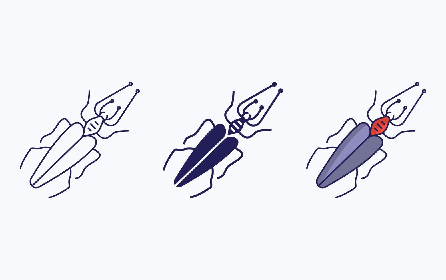 Insect bug vector illustration icon