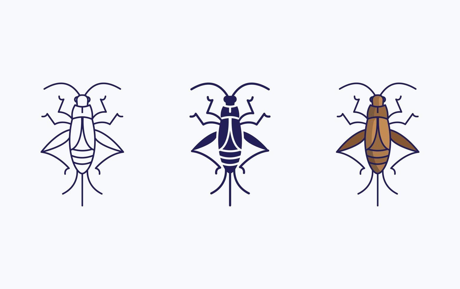 Cricket bug vector illustration icon