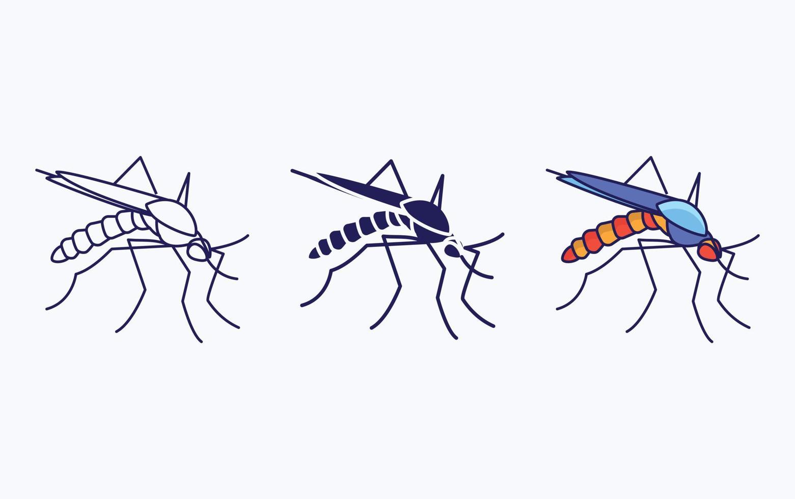 icono de ilustración de vector de mosquito