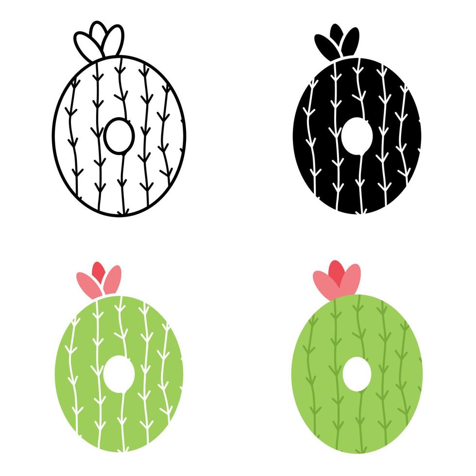 Number 0 in flat style isolated vector