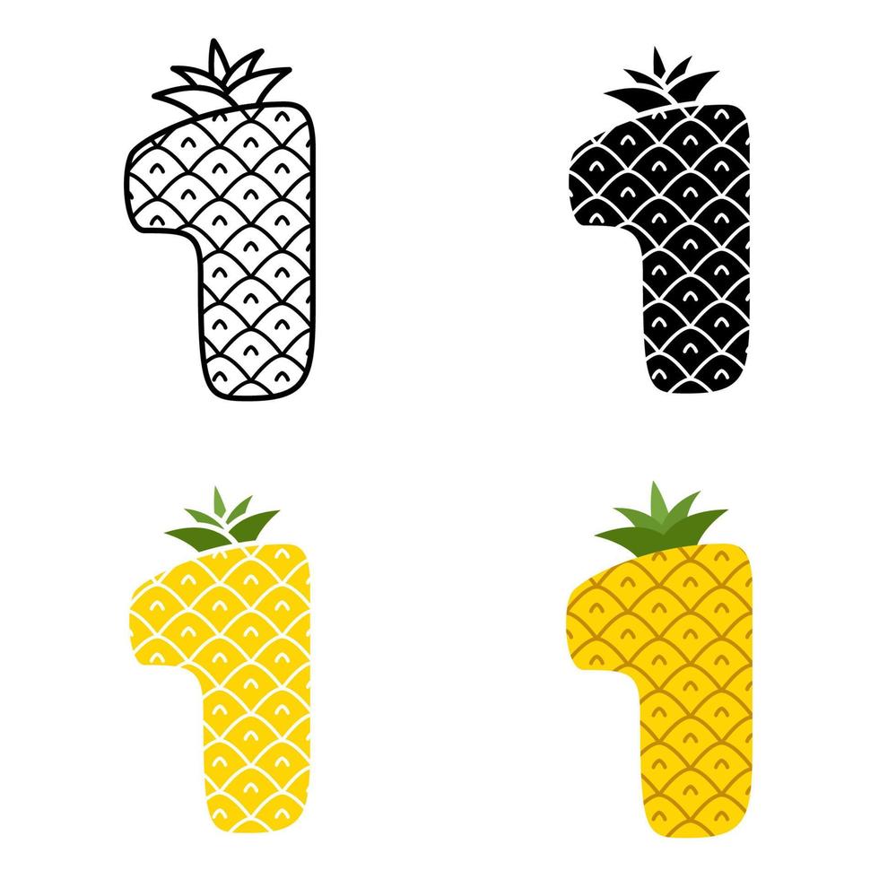 Number 1 in flat style isolated vector