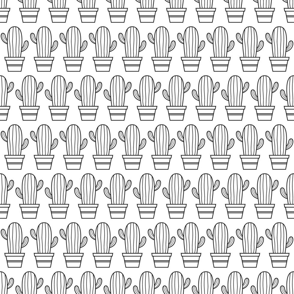 Seamless pattern with Cactus, for decoration vector