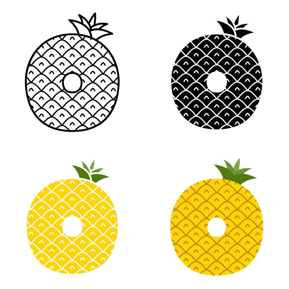 Alphabet O in flat style isolated vector