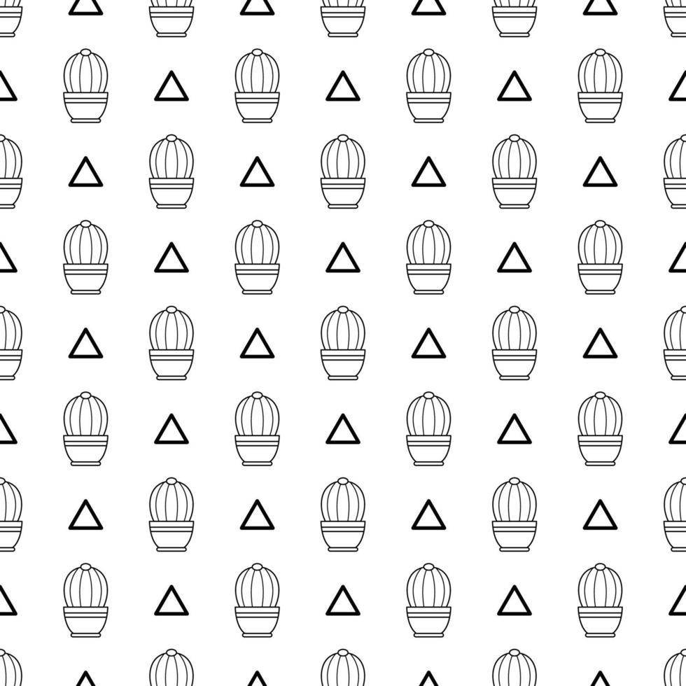 Seamless pattern with Cactus, for decoration vector