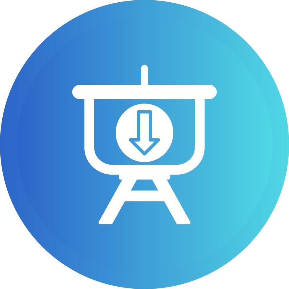 Downloading Presentation Vector Icon