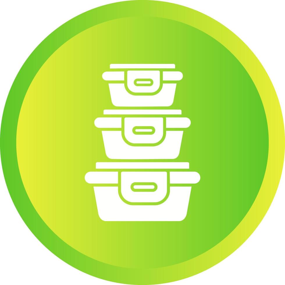 Plastic Food Container Vector Icon