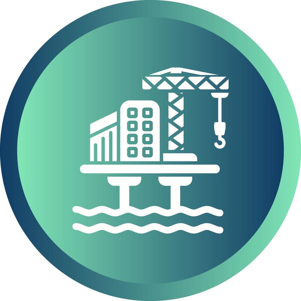 Oil Platform Vector Icon