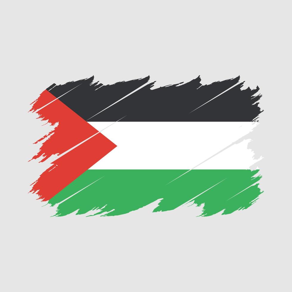 Palestine Flag Brush Vector