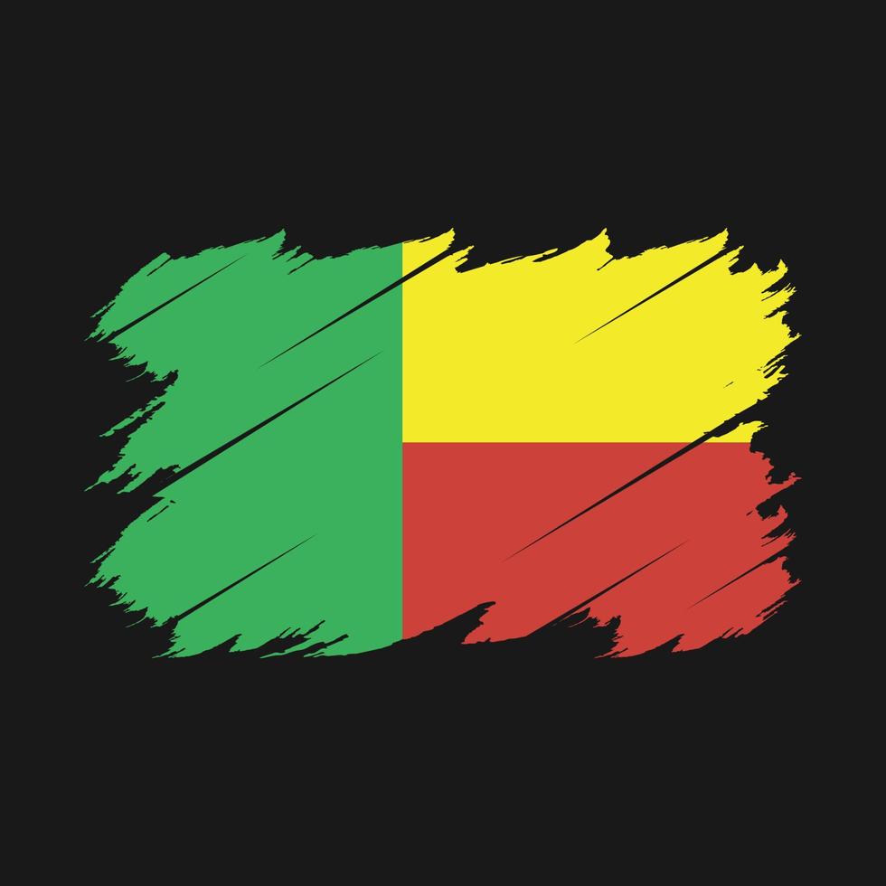 Benin Flag Brush Vector