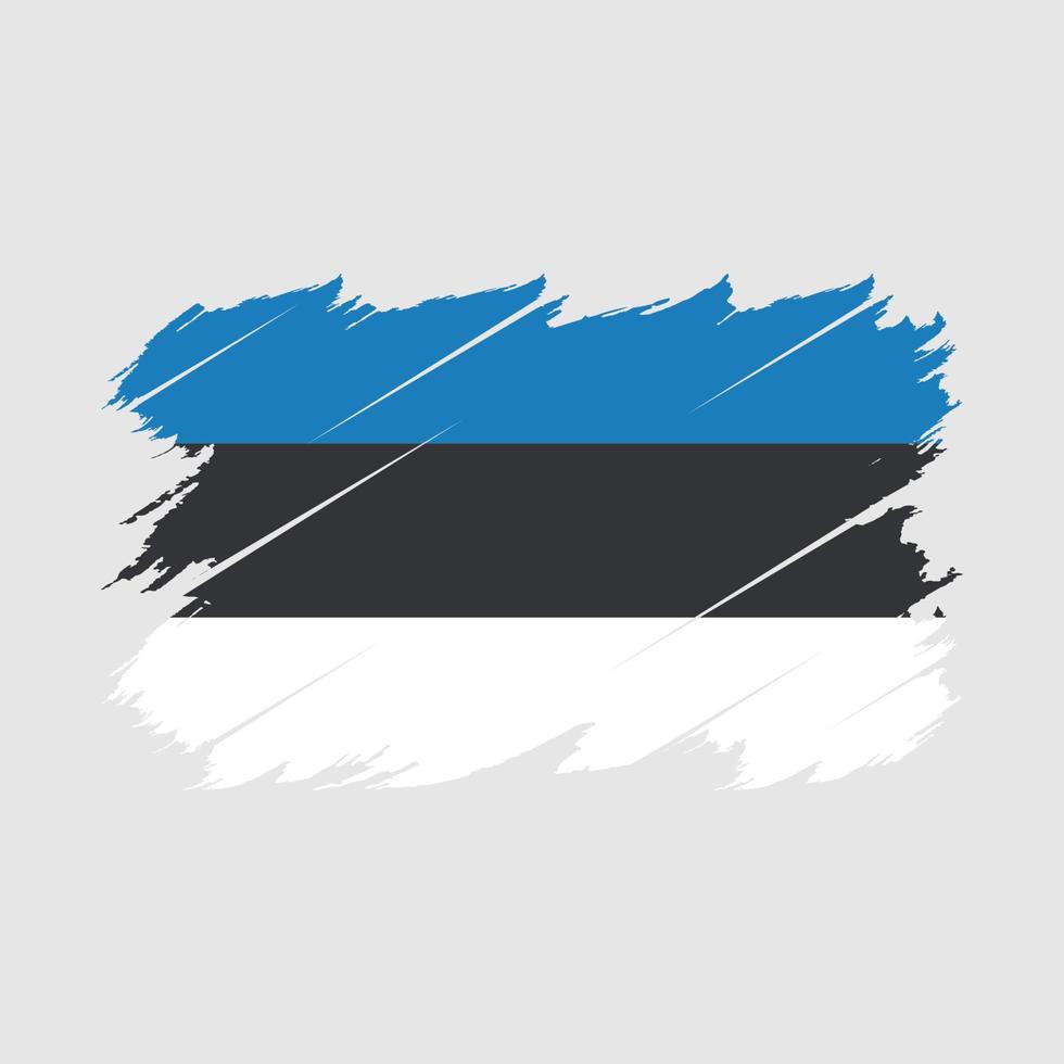 Estonia Flag Brush Vector