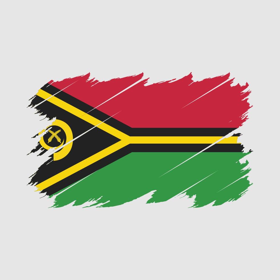 vector de pincel de bandera de vanuatu