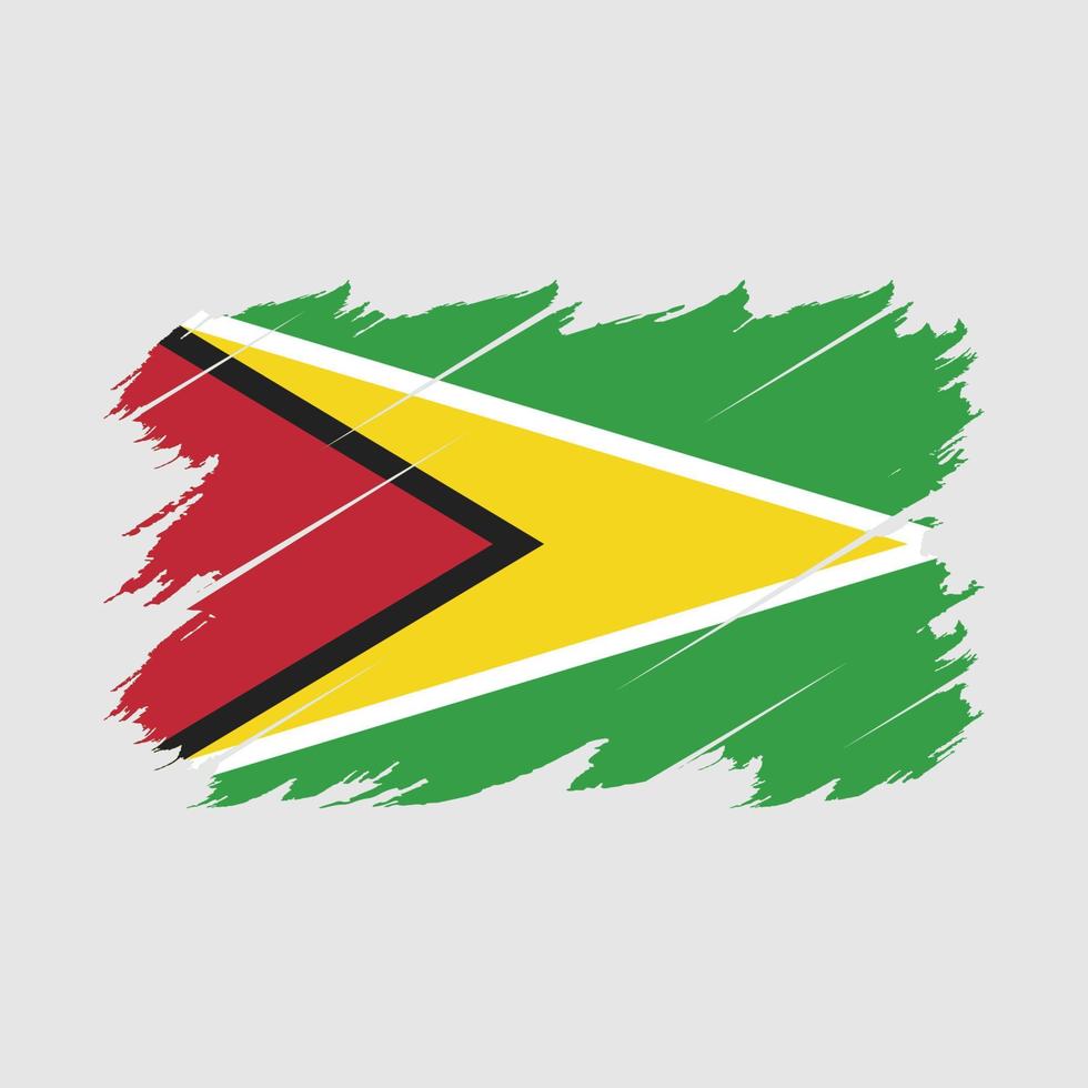 Guyana Flag Brush Vector
