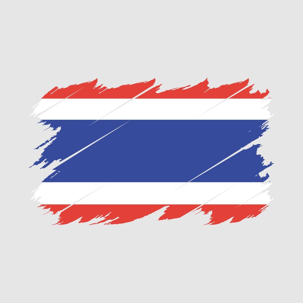 vector de pincel de bandera de tailandia