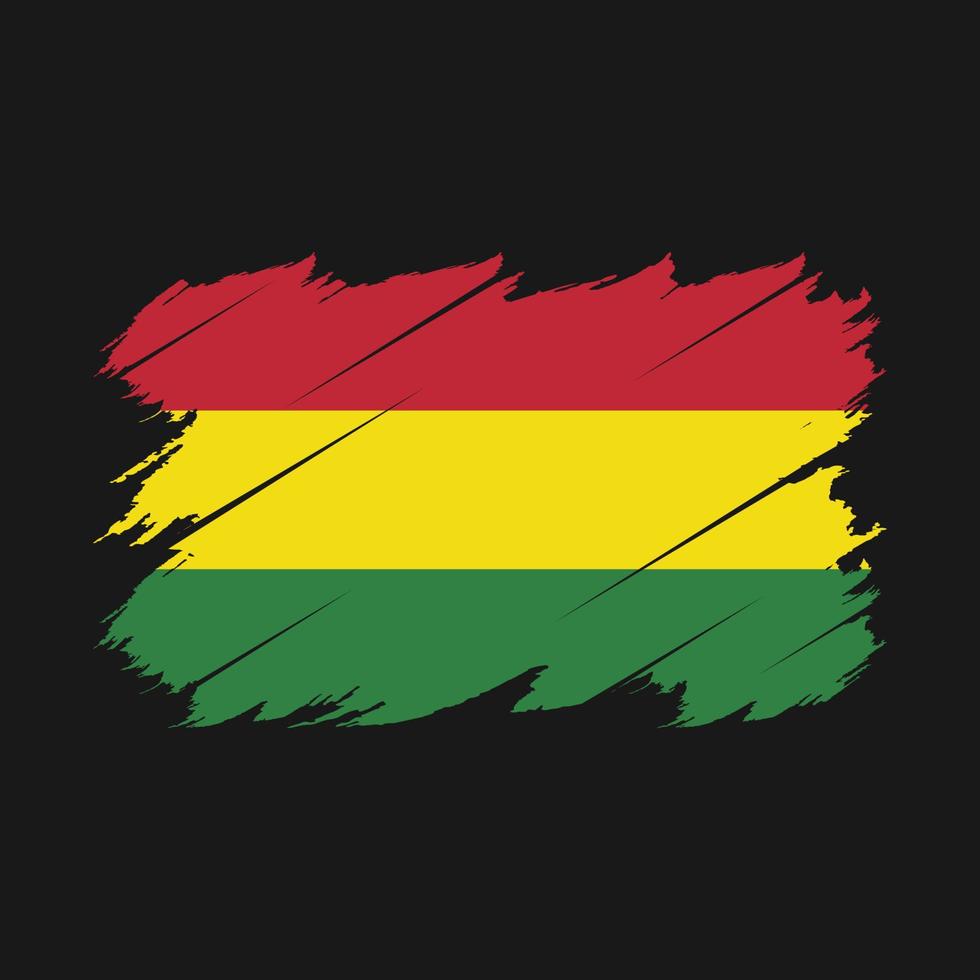 Bolivia Flag Brush Vector