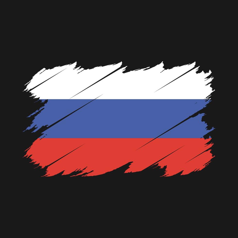 Russia Flag Brush Vector