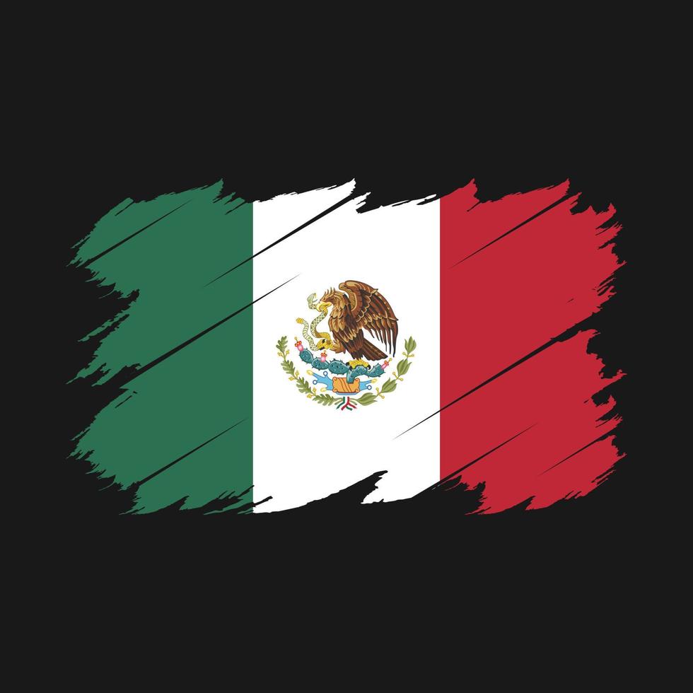 Mexico Flag Brush Vector